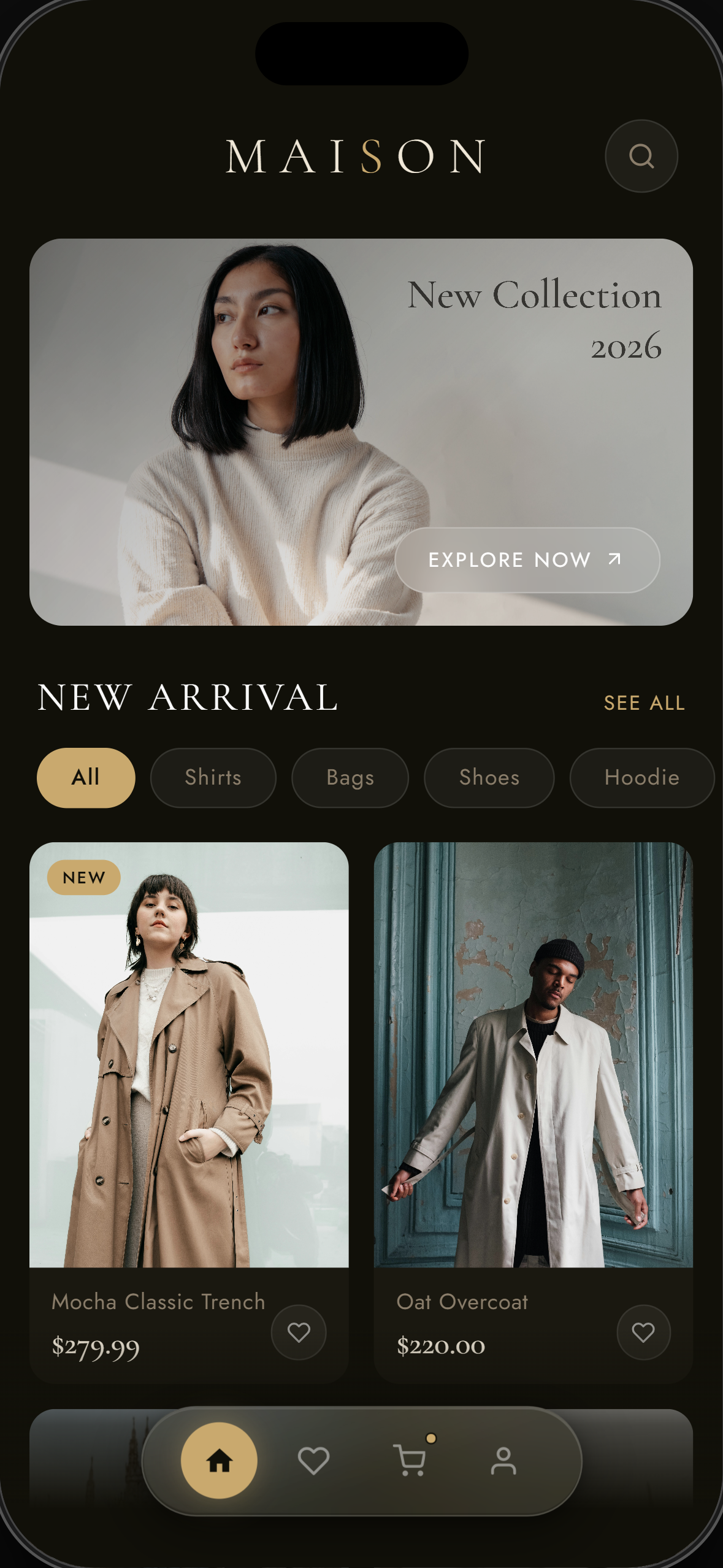 Clothes app screenshot